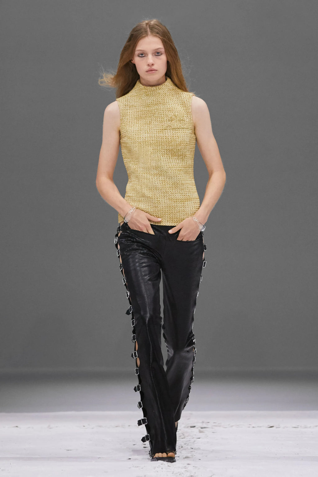 Courrèges by Nicolas Di Felice SS2024 vynil skirt