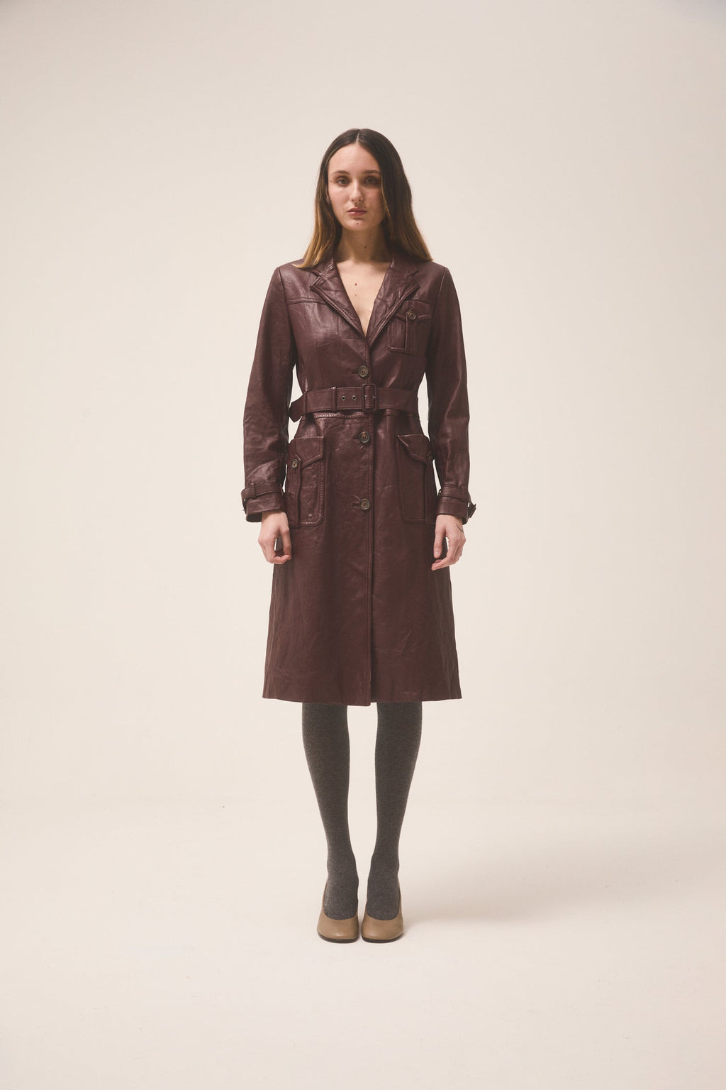 Prada FW2017 leather trench coat